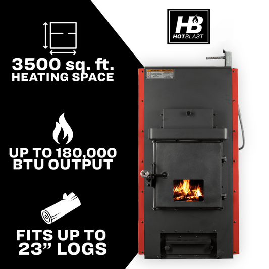 US Stove HB1520 Wood Furnace 3,500 sq. ft. 180,000 BTU New