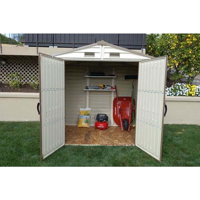 Duramax 8' x 6' StoreAll Vinyl Shed with Foundation 30115 - Backyard Provider