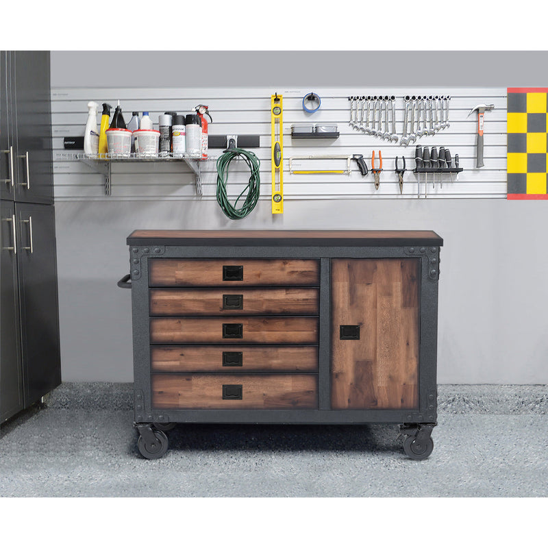 Duramax 5-Piece Garage Storage Combo Set with Workbench, Tool Chest and Wall Cabinets