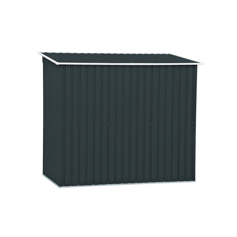 Duramax 8' x 4' Pent Roof Shed Dark Grey with Off White Trim 50651